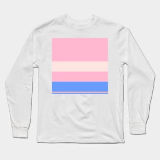 A subtle union of Powder Blue, Cornflower Blue, Baby Pink, Very Light Pink and Pale Rose stripes. Long Sleeve T-Shirt